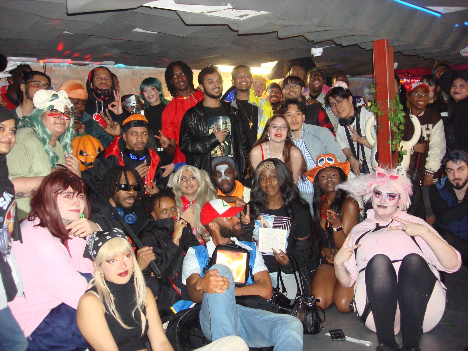 A crowd of cosplayers at the Anime House Party